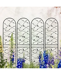Streamdale 4 Pack Metal Garden Trellis, 86.7", Black