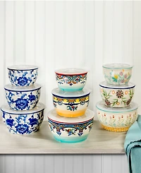 Euro Ceramica Zanzibar Kitchen Storage Bowls, Set of 3