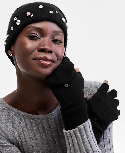 Charter Club Women's 100% Cashmere Embellished Beanie, Exclusively at Macy's