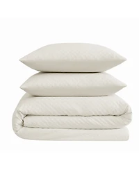 Brooklyn Loom Woven Texture 3-Pc. Duvet Cover Set, Full/Queen