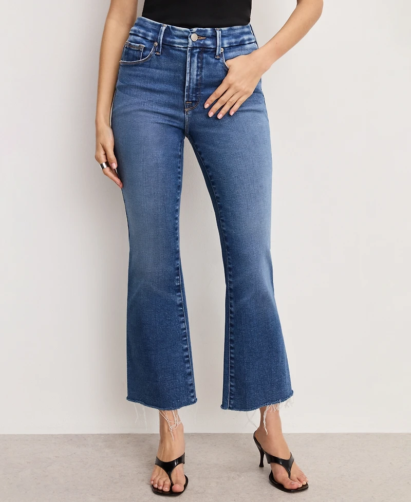 Good American Women's Soft Tech Legs Cropped Jeans