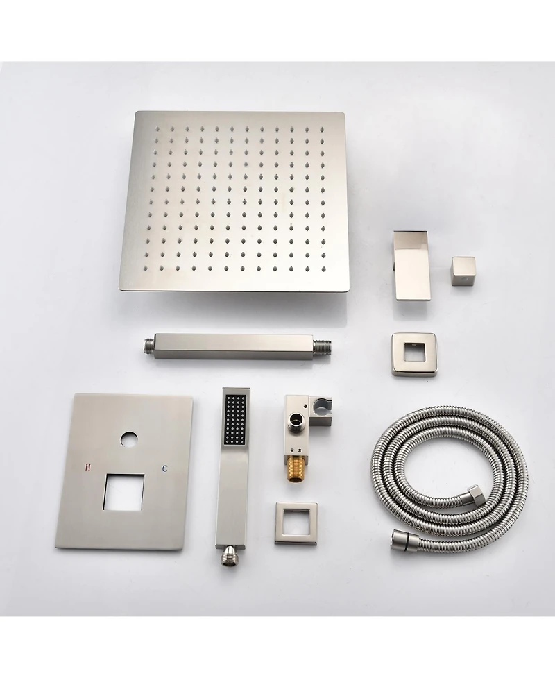 Ceiling Mounted Shower System Combo Set With Handheld And 10 Shower Head