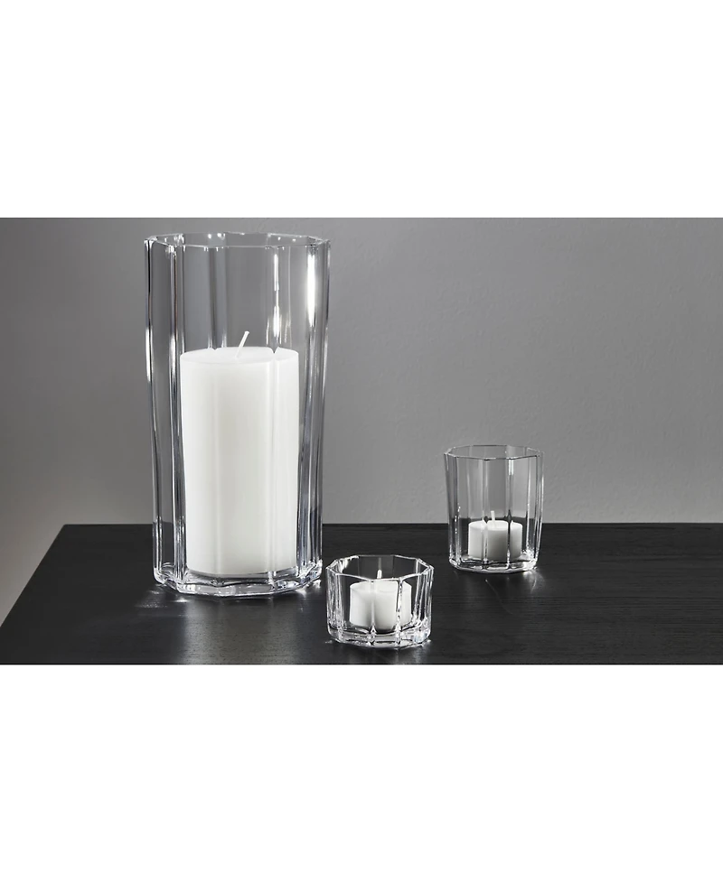 Orrefors Reed Crystal Hurricane Lamp, Large