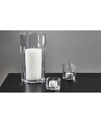 Orrefors Reed Crystal Hurricane Lamp, Large