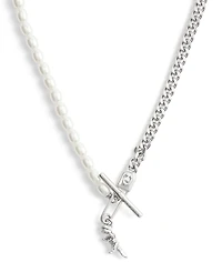 Coach Faux Stone Signature Rexy Safety Pin Choker Necklace