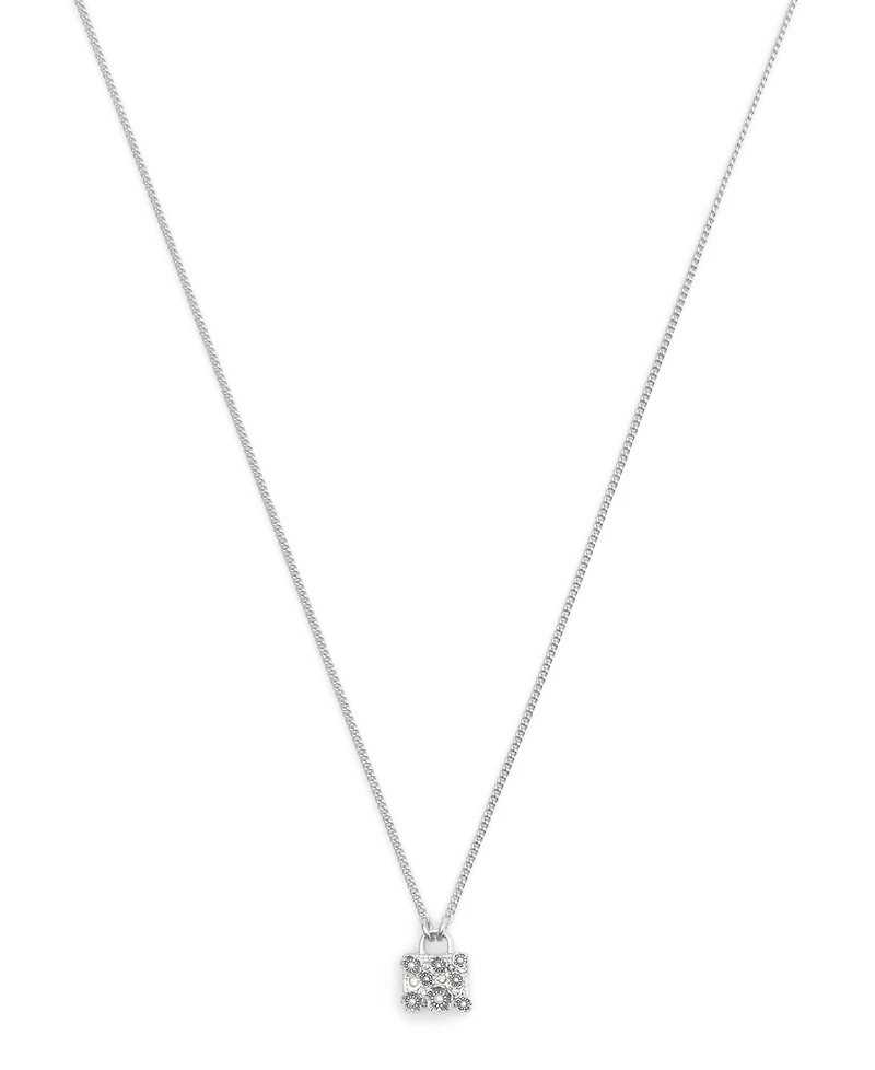 Coach Faux Cultivated Pearl Signature Tea Rose Handbag Pendant Necklace
