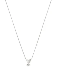 Coach Faux Stone Signature Heritage Butterfly Cultivated Pearl Pendant Necklace