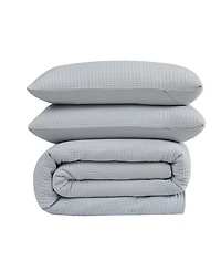 Cannon Heritage Cotton Waffle 3-Pc. Duvet Cover Set, King