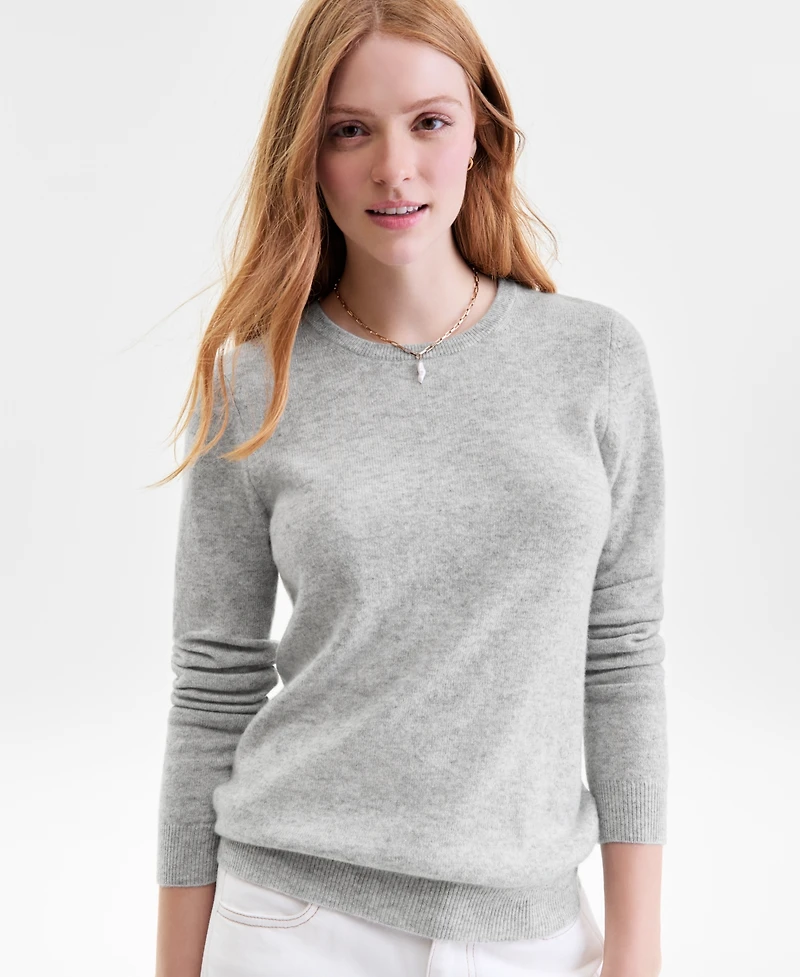 Charter Club Women's Long-Sleeve 100% Cashmere Crewneck Sweater, Macy's Exclusive