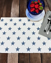 CounterArt Denim Stars Premier Fabric Placemats, Set of 4