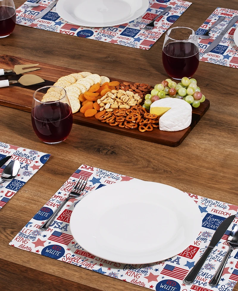 CounterArt Home of the Brave Premier Fabric Placemats, Set of 4