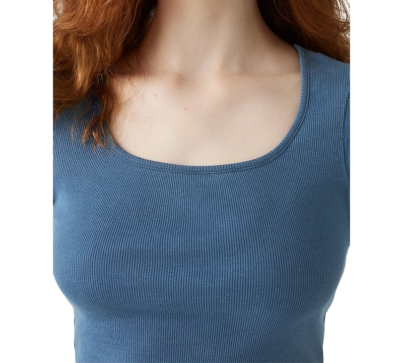 Levi's Women's Cotton Rib-Knit Square-Neck Tee