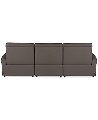 Thandler 3-Pc. Leather Sofa with 3 Power Recliners, Exclusively at Macy's