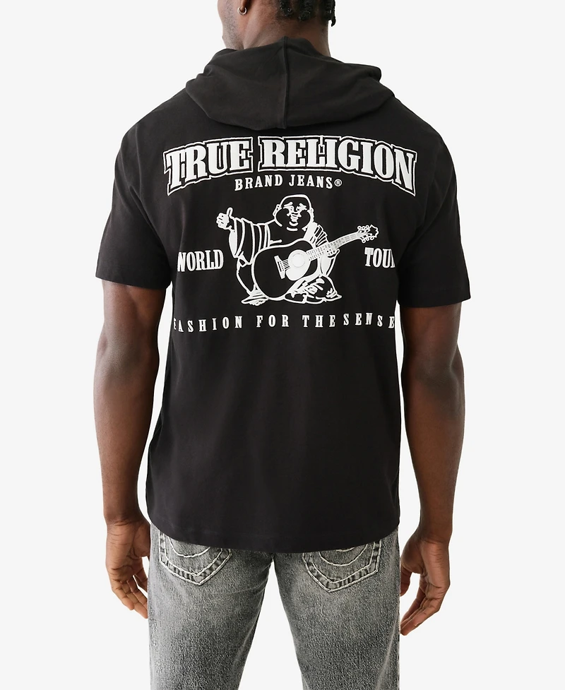 True Religion Men's Short Sleeve Hooded T-Shirt