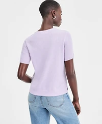 Charter Club Women's 100% Cashmere Crewneck Short-Sleeve Sweater, Macy's Exclusive