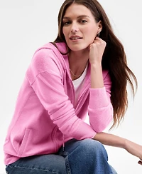 Charter Club Women's 100% Cashmere Zip Hoodie, Macy's Exclusive