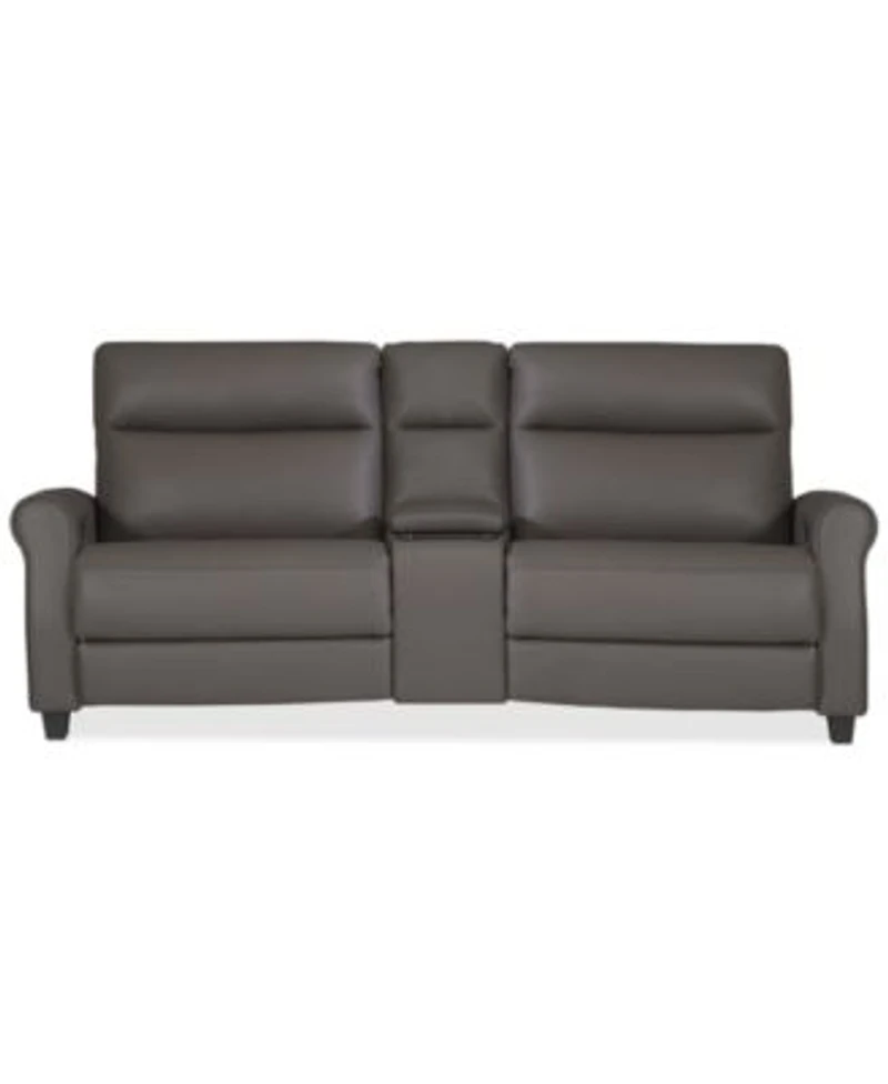 Thandler Zero Gravity Leather Sectional Collection Created For Macys