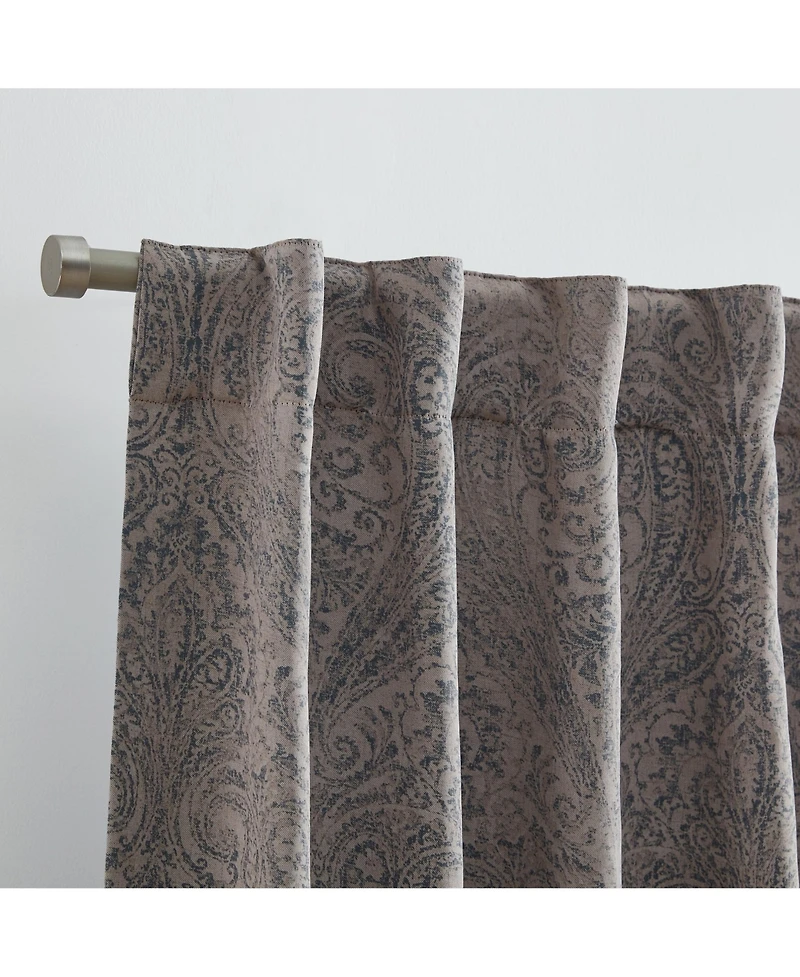 Elrene Home Fashions Vittoria Paisley Printed Blackout Curtain Panel