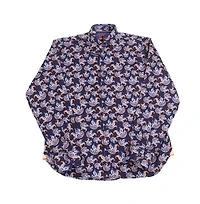Luchiano Visconti Men's Navy Paisley shirt