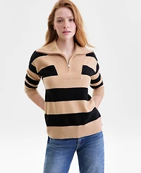 Charter Club Women's 100% Cashmere Rugby Stripe Sweater, Macy's Exclusive