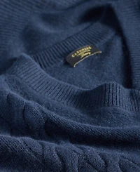 Charter Club Women's 100% Cashmere Placed Cable-Knit V-Neck Sweater, Macy's Exclusive