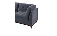 Streamdale 7 Piece Ash Grey Chenille Fabric Modular Sectional with Ottomans