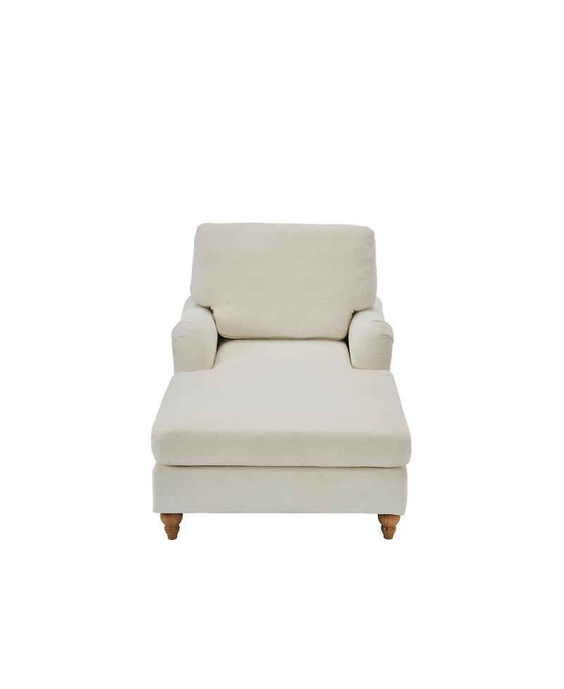 Streamdale Modern Mid-Century Indoor Oversized Chaise Lounger Comfort Sleeper Sofa with Soild Wood Legs