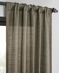 Raw Weave Linen Curtains (2 Panels) Window and Drapes, Rod Pocket Bedroom Curtains