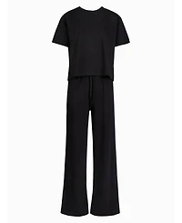 Lovall Women's Soft Touch Wide Leg Lounge Set