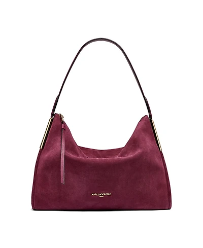 Karl Lagerfeld Paris Valerie Suede Hobo