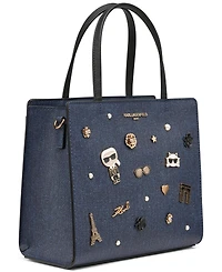 Karl Lagerfeld Paris Maybelle Satchel with Pins