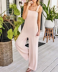 Cupshe Women's Wide-Leg Knit Overalls