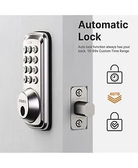 Zachvo Fingerprint Door Lock Keyless Deadbolt, Electric Door Locks with Keypads and Emergency Charging Port