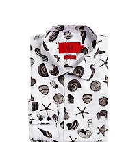 Elie Balleh Big Boys Slim Fit Sea Shell Print Shirt
