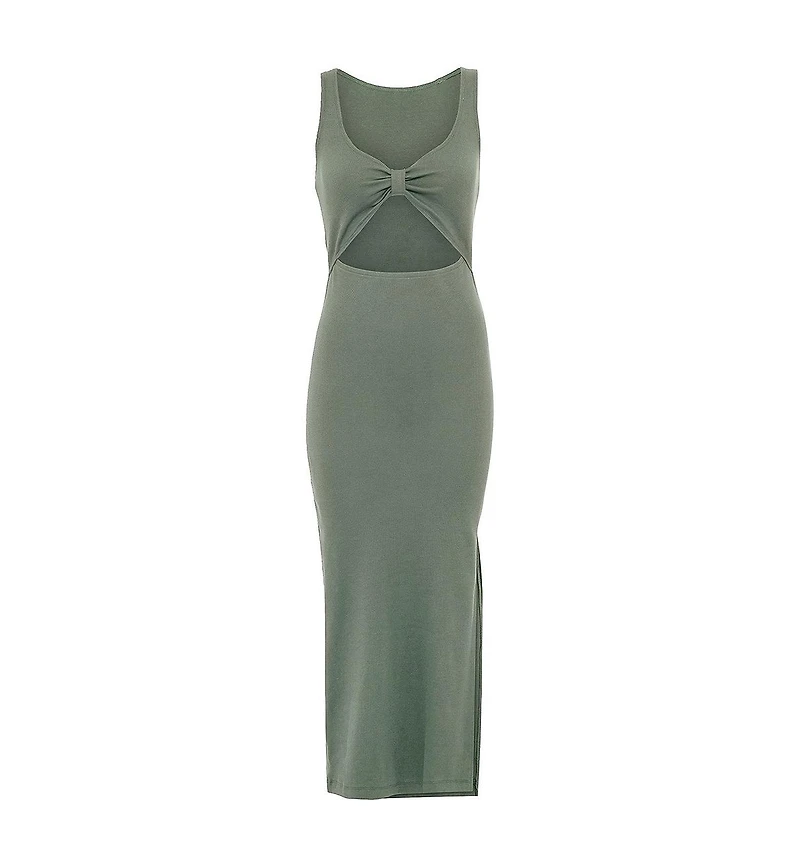 Lscn by Lascana Women's Knot Detail Cut Out Dress cup sizing