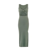 Lscn by Lascana Women's Knot Detail Cut Out Dress cup sizing