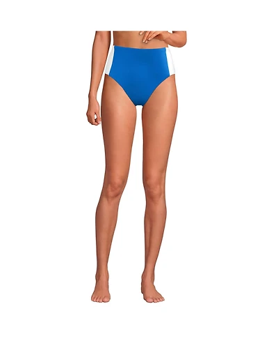Lands' End Women's Seamed High Waisted Bikini Bottoms