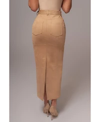 Jluxlabel Women's Joy Suede Maxi Skirt