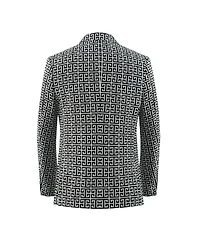 Elie Balleh Boys Black Slim Fit Logo Blazer