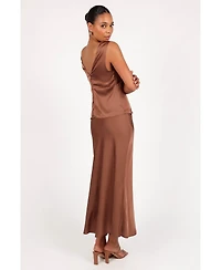 Petal and Pup Women's Nellie Satin Midi Skirt