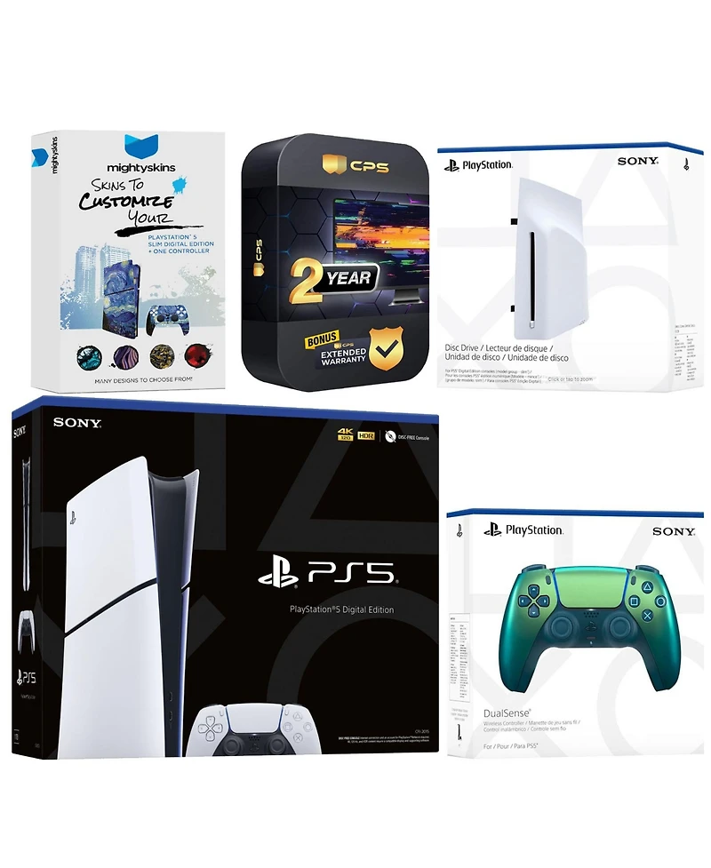 Sony PlayStation 5 Slim Digital Bundle with Disc Drive, Extra