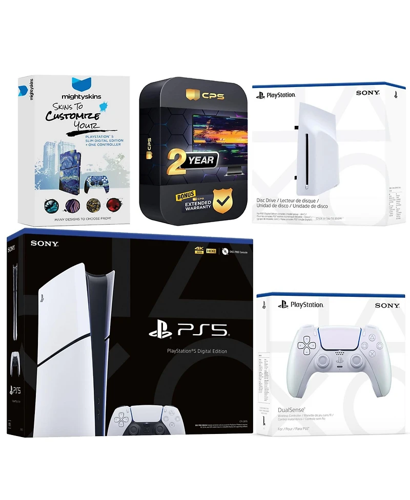 Sony PlayStation 5 Slim Digital Bundle with Disc Drive, Extra