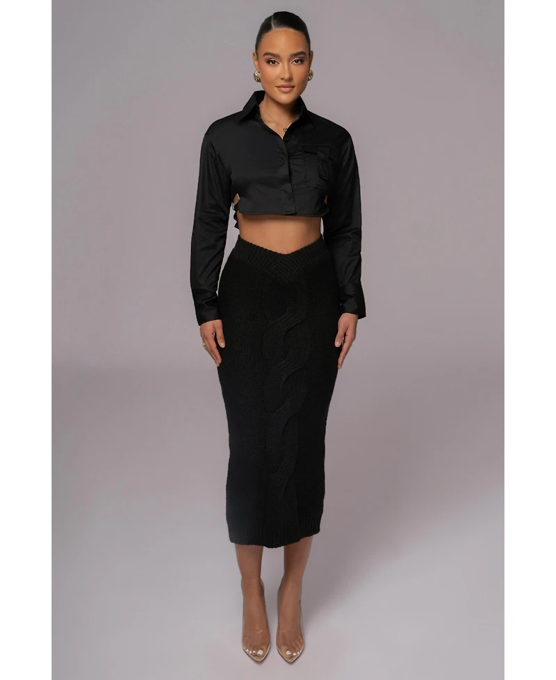 Jluxlabel Women's Merine Knit Midi Skirt