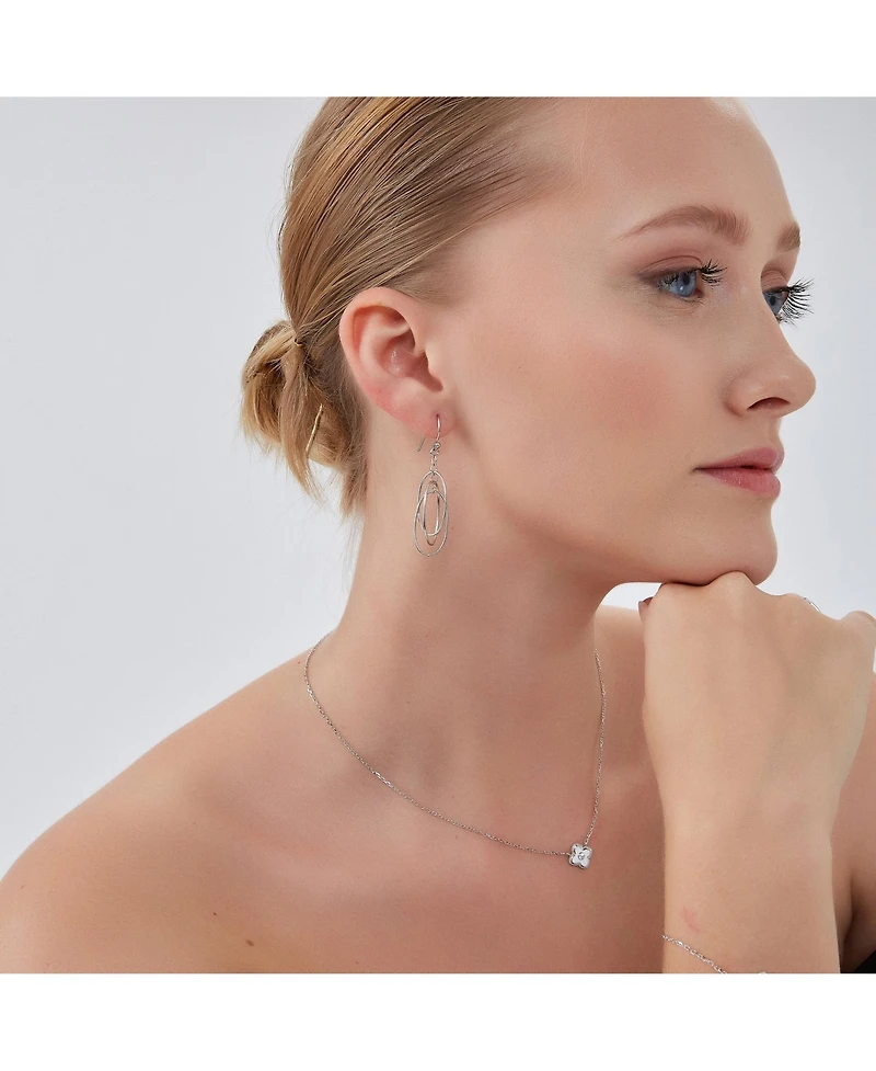 Spero London Nested Loop 3D Drop Earring in Sterling Silver