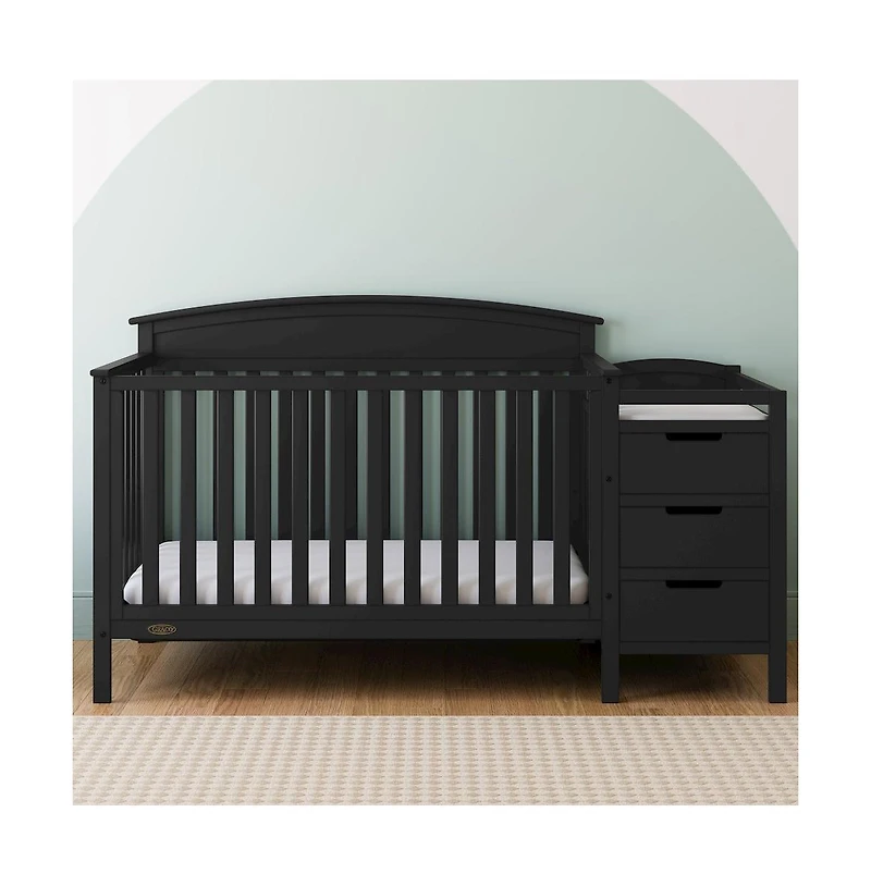 Graco Benton 4-in-1 Convertible Crib and Changer (Pebble Gray)