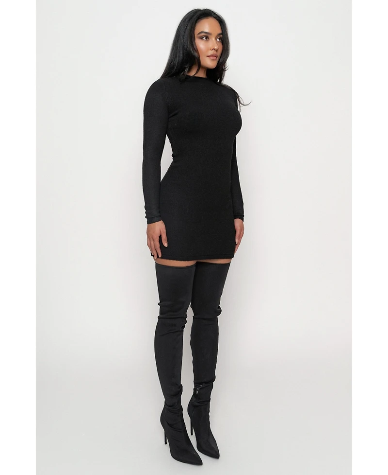 Jluxlabel Women's Scarf Draped Mini Dress