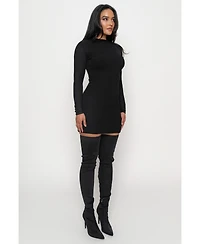 Jluxlabel Women's Scarf Draped Mini Dress
