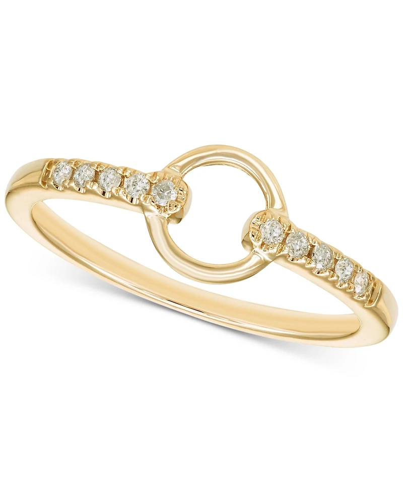 Diamond Circle Ring (1/10 ct. t.w.) in 10k Yellow Gold