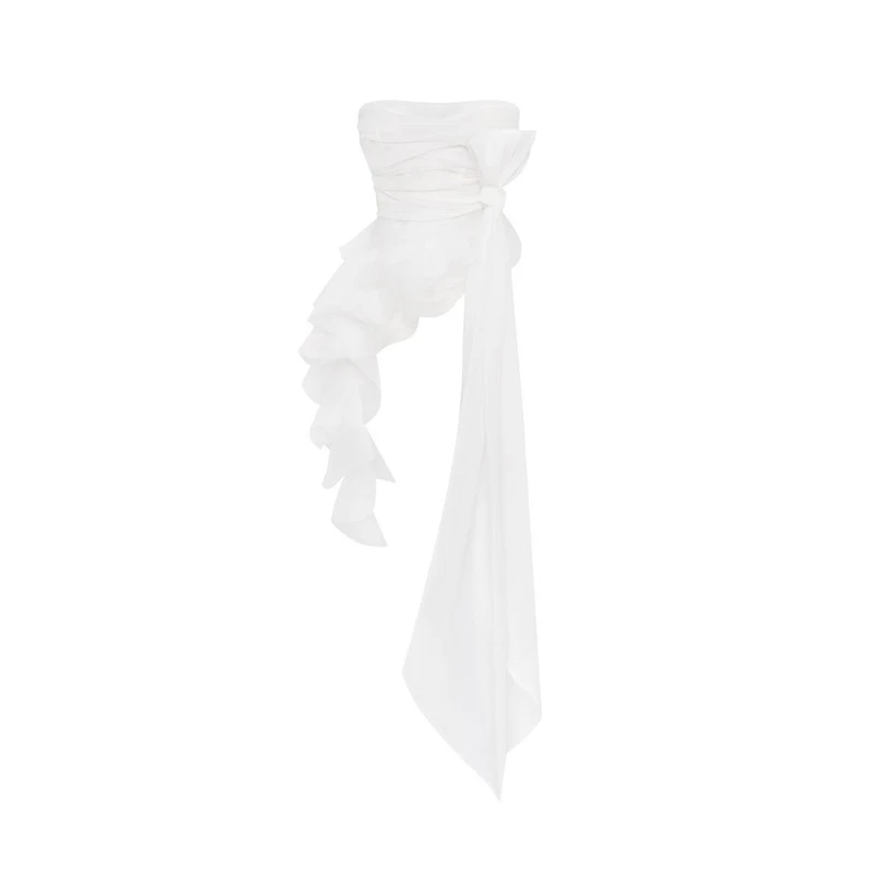 Milla Women's Dreamy off-shoulder blouse with meringue flounces