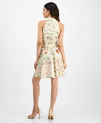 Rachel Roy Women's Joanna Mini Belted A-Line Dress